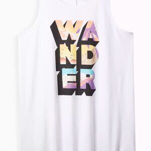 TORRID EVERYDAY TANK - SIGNATURE JERSEY WANDER WHITE Plus Size: 3